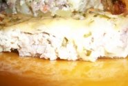 Varškės ir maltos mėsos apkepas su sūriu