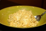 Kiaušinių ir sausų makaronų užtepas su majonezu