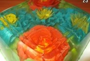 3D gėlės želėje