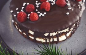 Dr. Oetker glaistytas aviečių tortas