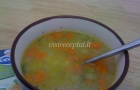 Daržovių sriuba su raugintais agurkais