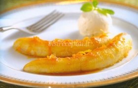 Bananų “Flambe” desertas