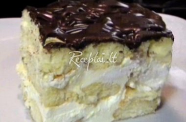 Tiramisu su plikytais sausainiais