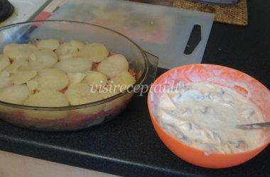 Bulvių ir faršo apkepas