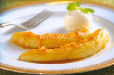 Bananų “Flambe” desertas