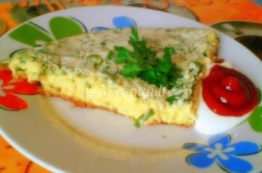 Omletas su žalumynais