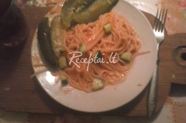 Ideali vakarienė (spageti su daržovėmis)