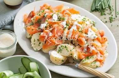 Bulvių salotos su lašiša
