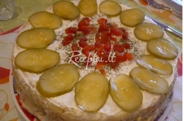 Užkandžių tortas "Mimoza"