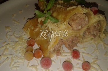 Cannelloni makaronai su mėsa